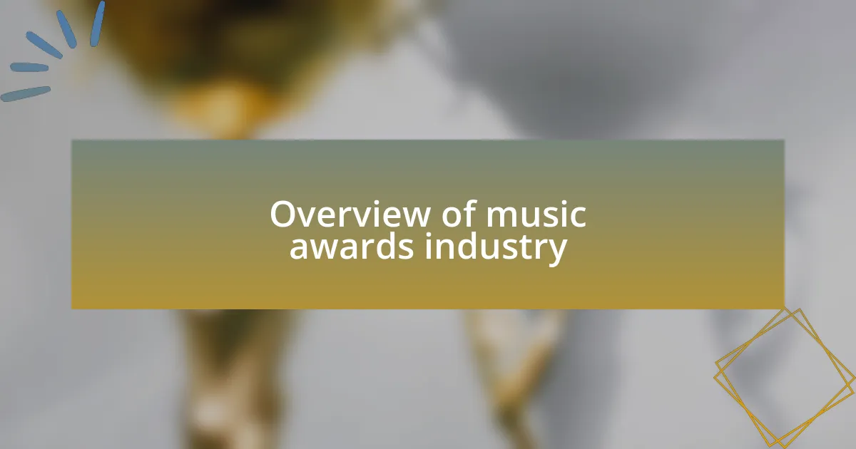 Overview of music awards industry