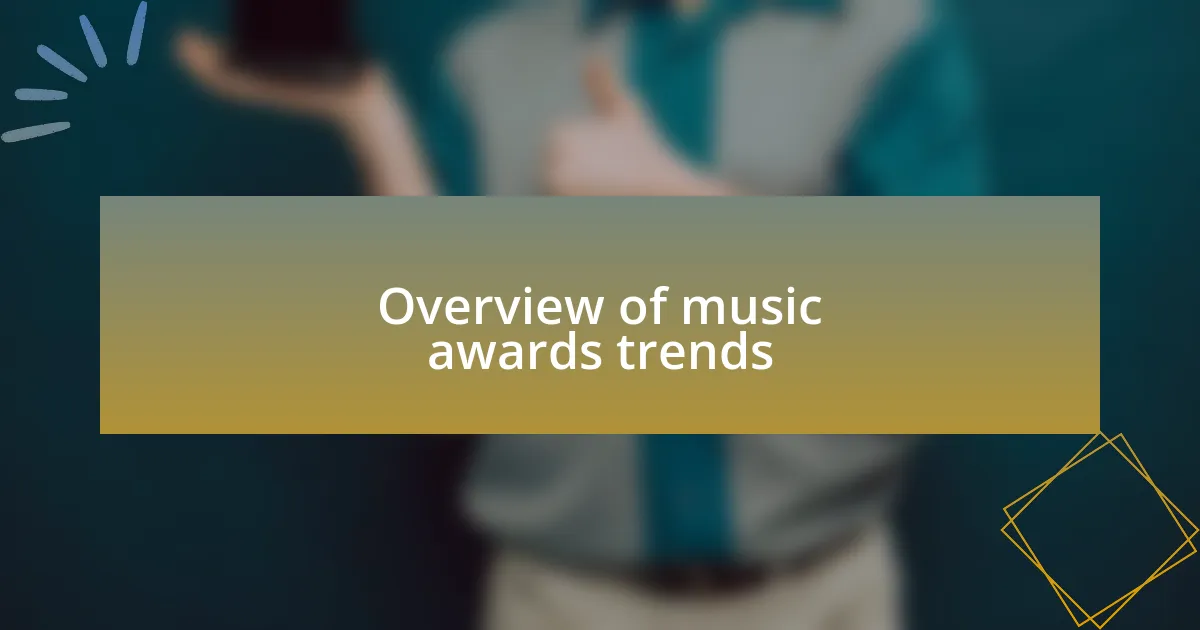 Overview of music awards trends