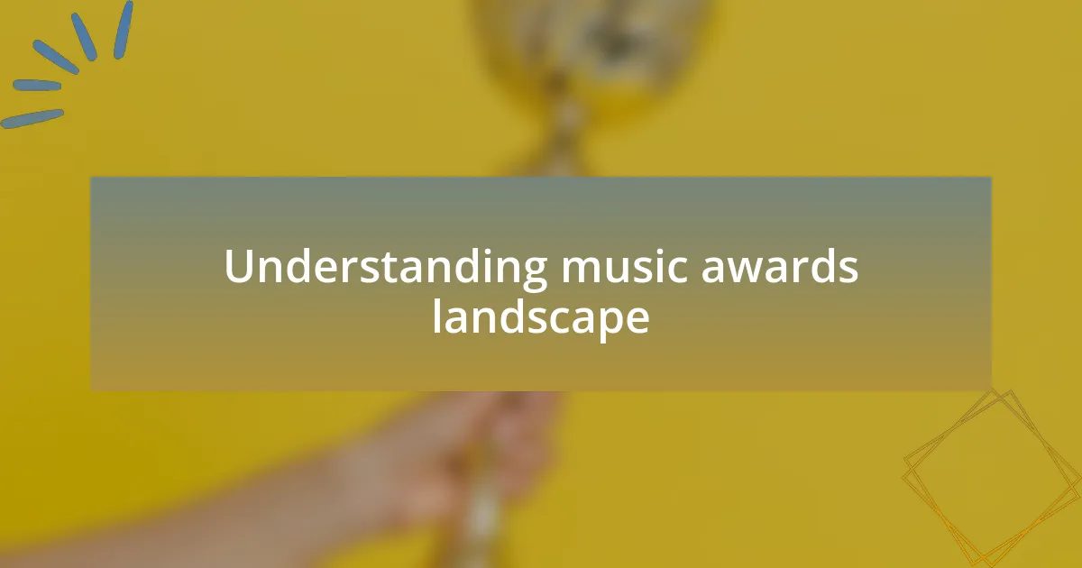 Understanding music awards landscape